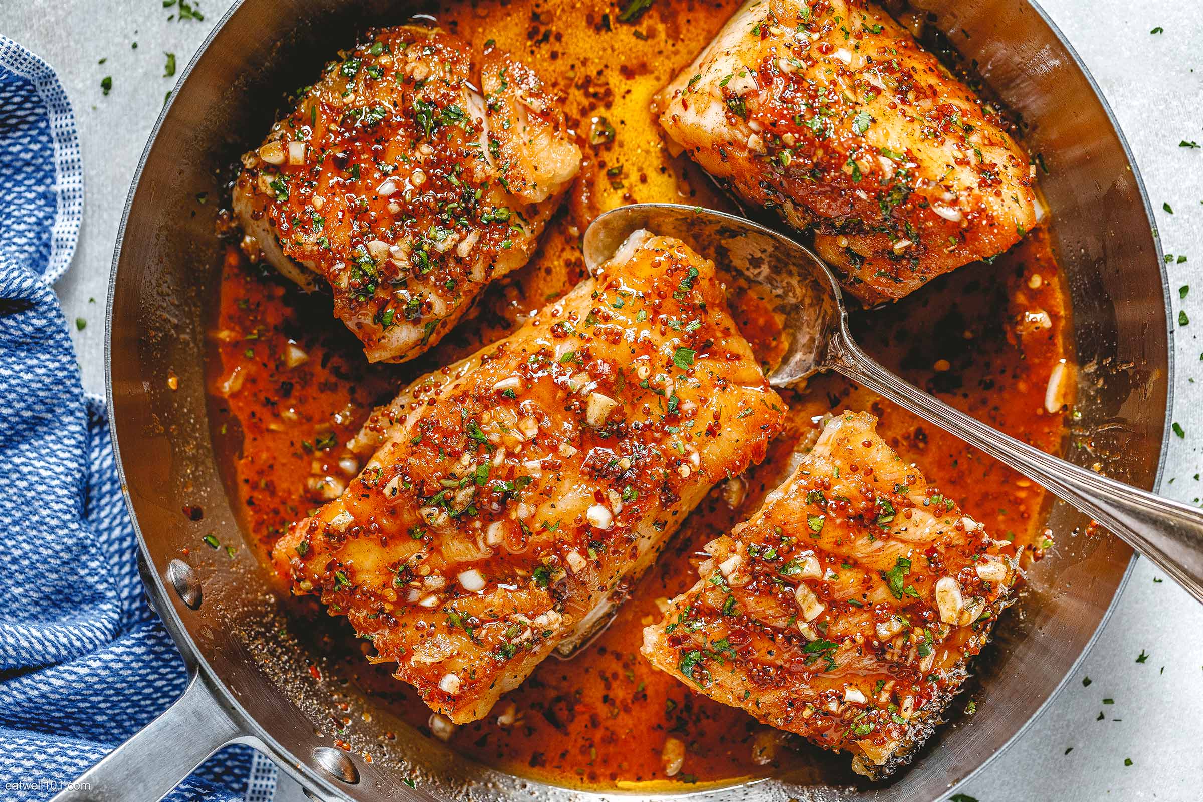 Pan-Seared Fish with Garlic Butter